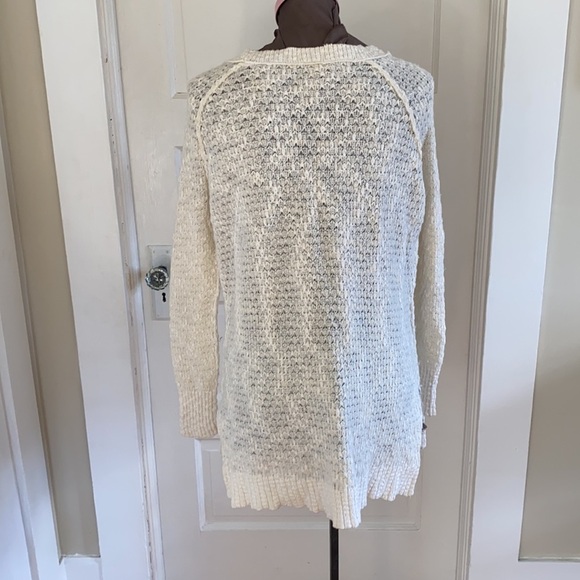 Free People Oversized Wool Blend Cream Textured‎ Sweater XS - Picture 3 of 5